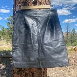 Black leather style skirt